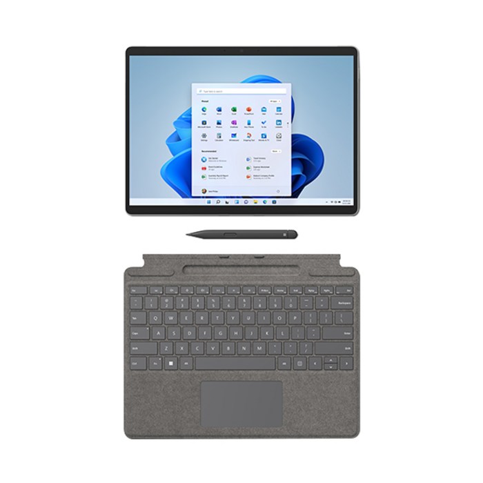 마이크로소프트 2022 Surface Pro8 13 + 플래티넘 타입커버, 블랙, 코어i7, 256GB, 16GB, WIN11 Home, 8PV-00030 대표 이미지 - 서피스 타입커버 추천