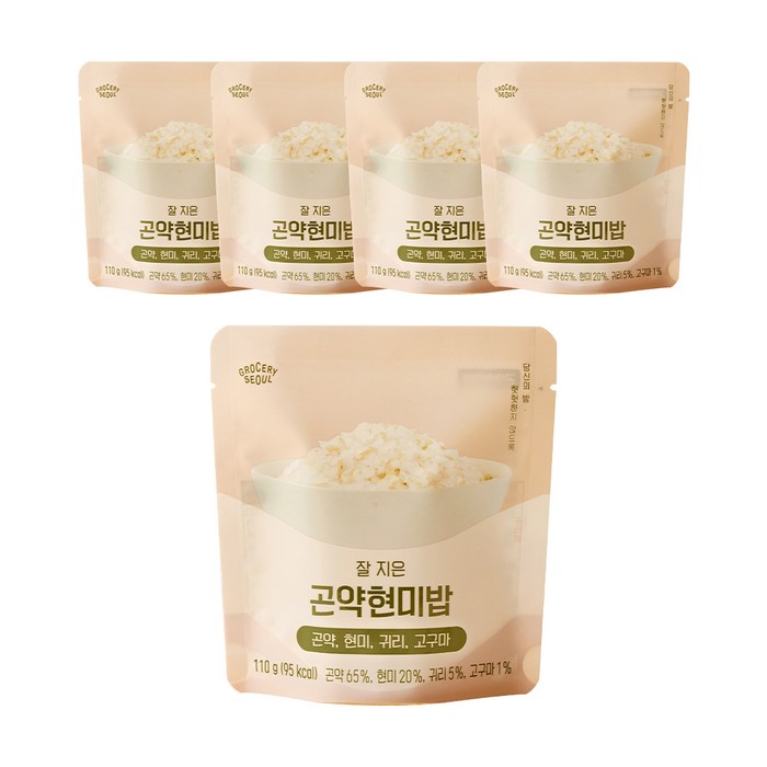 그로서리서울 곤약현미밥, 110g, 5개 대표 이미지 - 곤약밥 추천