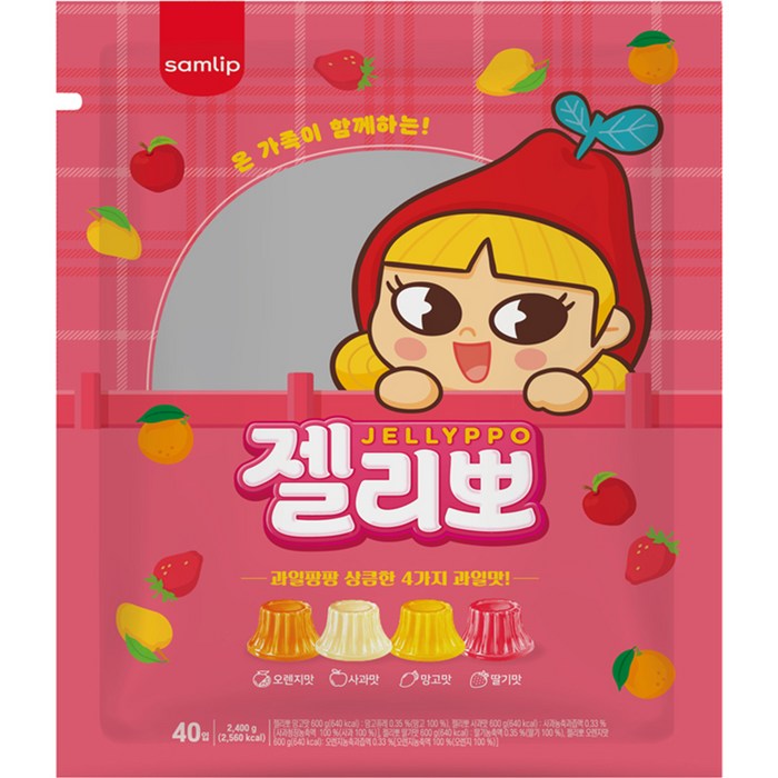 삼립 젤리뽀 40p, 60g, 40개입 대표 이미지 - 달달한 과자 추천