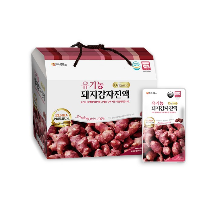은하식품 유기농 돼지감자진액, 100ml, 50개입 대표 이미지 - 돼지감자 추천
