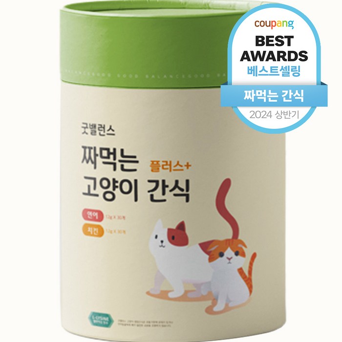 굿밸런스 고양이 짜먹는 간식 플러스 연어 30p + 치킨 30p 세트, 연어 + 닭고기, 1세트 대표 이미지 - 고양이 닭가슴살 추천