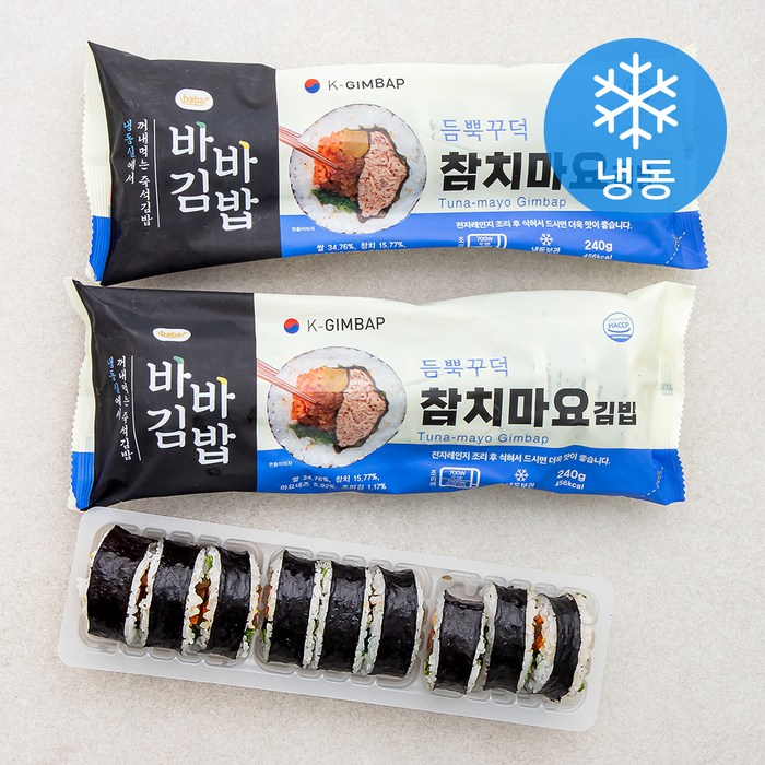 올곧 바바김밥 참치마요김밥 (냉동), 3개입, 240g 대표 이미지 - 불고기 김밥 추천
