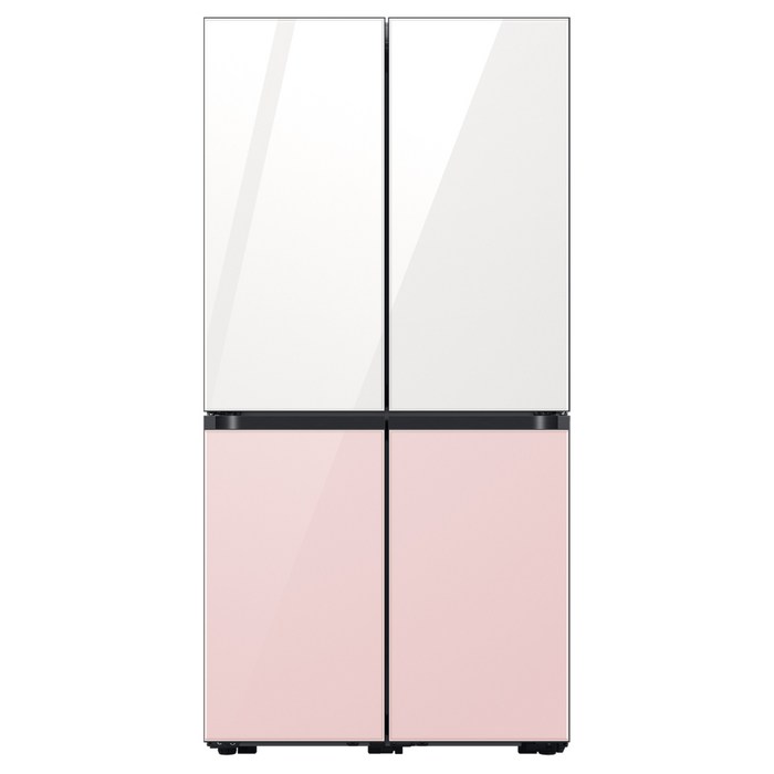 삼성전자 BESPOKE 프리스탠딩 4도어 냉장고 RF85B911155 875L 방문설치, 글램 화이트 + 글램 핑크 대표 이미지 - 삼성 가전 추천