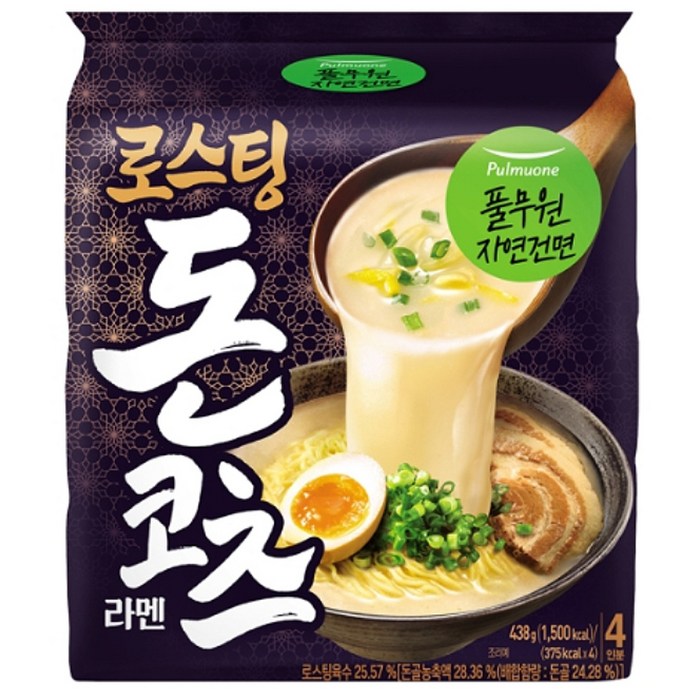 풀무원 로스팅 돈코츠 라멘 4인, 4개 대표 이미지 - 차슈 추천