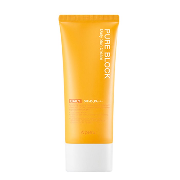 어퓨 퓨어 블록 내추럴 데일리 선크림 SPF45 PA+++, 100ml, 1개 대표 이미지 - PA++++ 추천