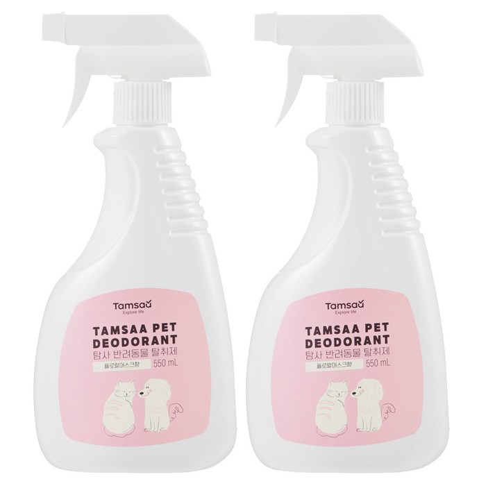 탐사 반려동물 탈취제 플로럴머스크향, 550ml, 2개입 대표 이미지 - 개똥 치우기 추천