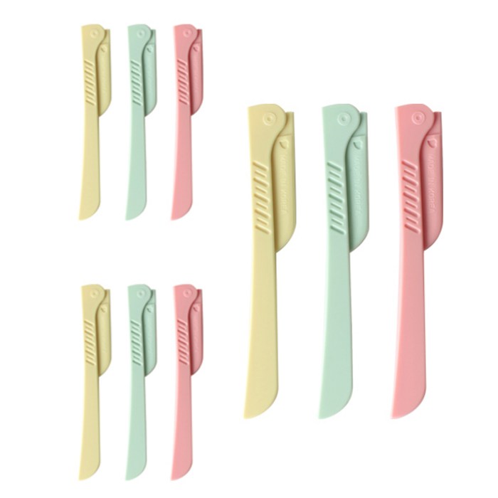 퀸즈 눈썹 정리칼 9p, 혼합 색상, 1세트 대표 이미지 - 눈썹칼 추천