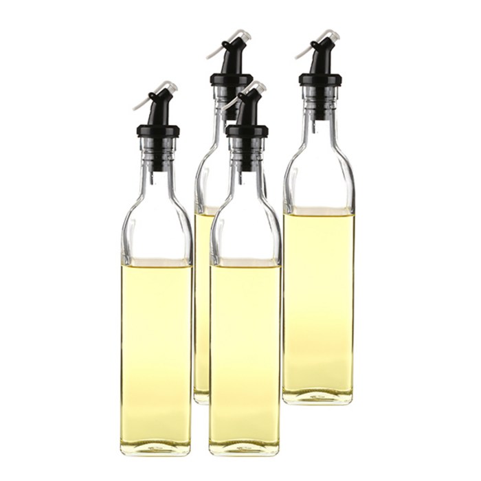 시노글라스 그레이 오일병 블랙, 500ml, 4개 대표 이미지 - 소스통 추천