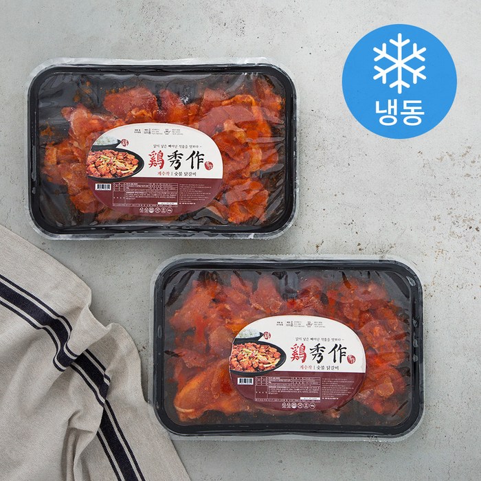 계수작 숯불 닭갈비 (냉동), 400g, 2개 대표 이미지 - 닭갈비 추천