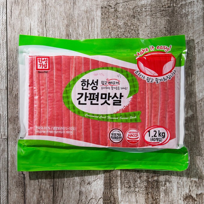 한성기업 간편 맛살 40개입, 1.2kg, 1개 대표 이미지 - 게맛살 추천