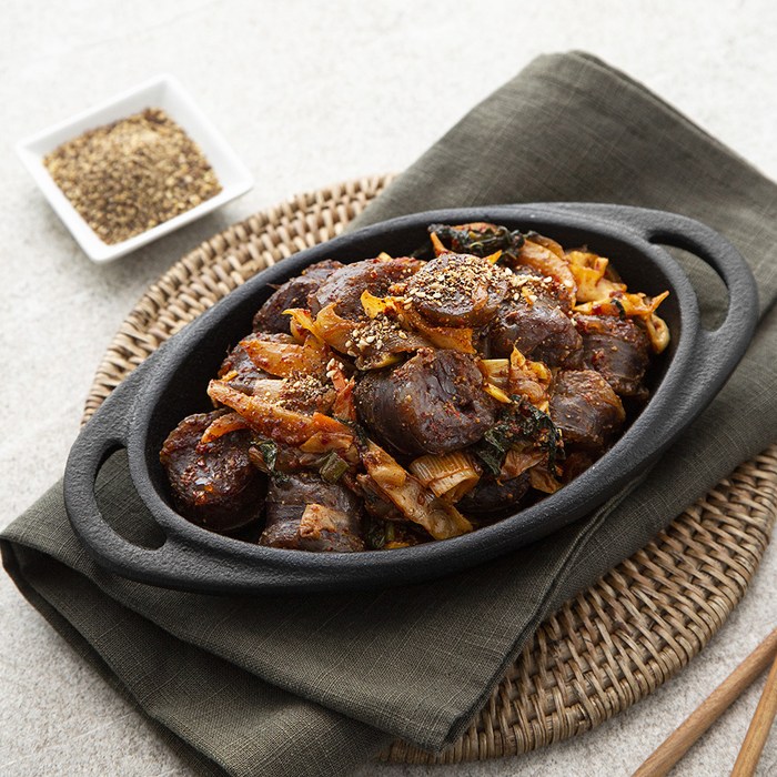 프레시지 매콤 깻잎 순대볶음, 627g, 1팩 대표 이미지 - 프레시지 밀키트 추천