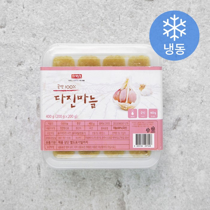 나무새 다진마늘 (냉동), 400g, 1개 대표 이미지 - 다진마늘 추천