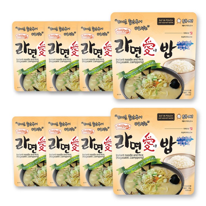 이지밥 라면애밥 나가사끼 짬뽕맛, 100g, 8개 대표 이미지 - 전투식량 추천