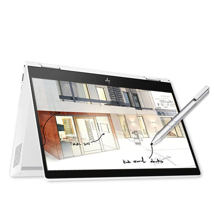 HP 2020 ENVY x360 13.3 + 펜 + USB 허브, 화이트, 라이젠5 2세대, 256GB, 8GB, WIN10 Home, 13-ar0152AU 대표 이미지 - 13인치 노트북 추천