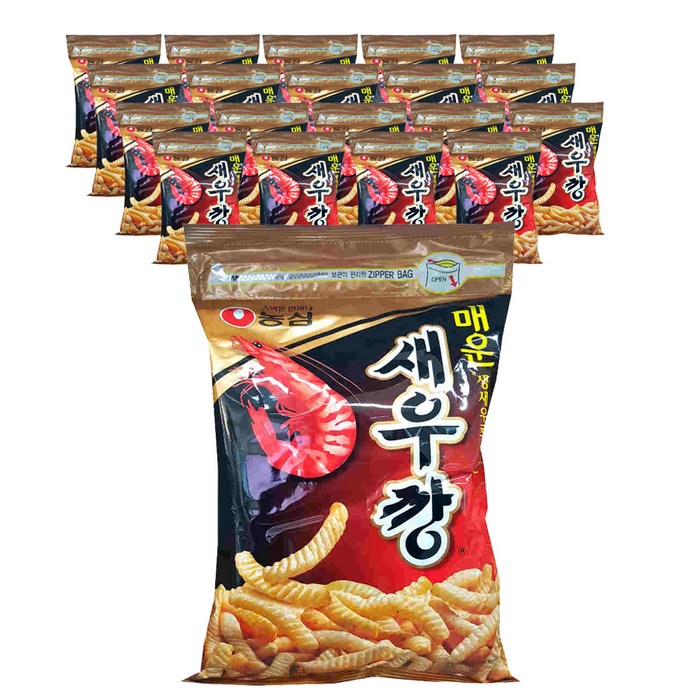 농심 매운새우깡, 90g, 20개 대표 이미지 - 뻥과자 추천