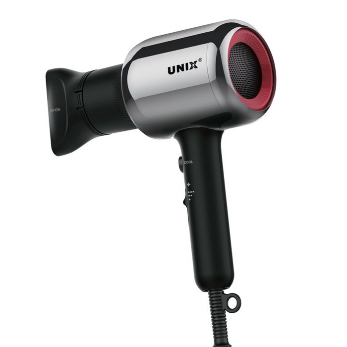 유닉스 메탈릭 레트로 파워맥스 헤어드라이어 UN-B1643 2000W, 혼합색상 대표 이미지 - 바람센 드라이기 추천