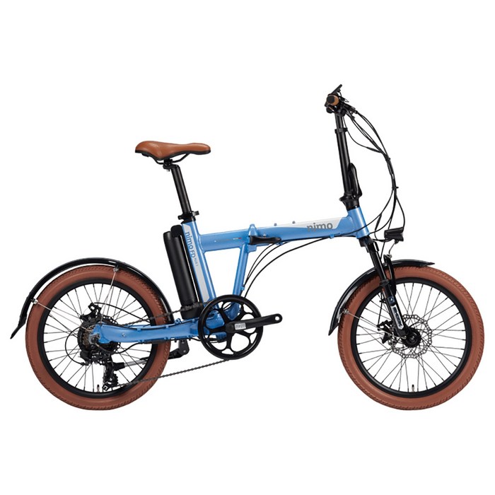 알톤스포츠 PAS 스로틀 겸용 전기 자전거 니모 FD PLUS 1 + 헬멧 + 구성품 9종, 자전거(라이트 블루), 헬맷(랜덤발송)