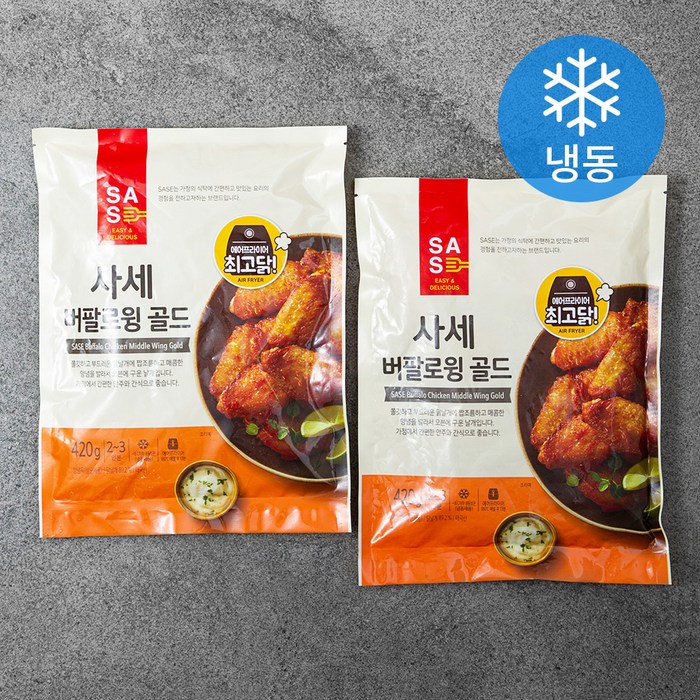 사세 버팔로윙 골드 (냉동), 420g, 2개 대표 이미지 - 버팔로윙 추천