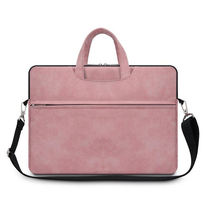 어깨끈 생활방수 노트북 파우치 가방 CP-01, 핑크