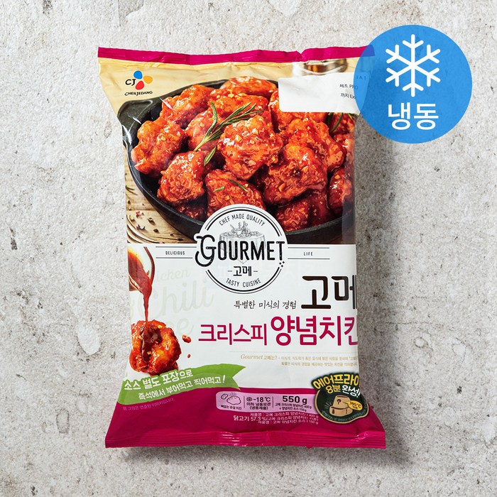 고메 크리스피 양념치킨 (냉동), 550g, 1개 대표 이미지 - 고메치킨 추천