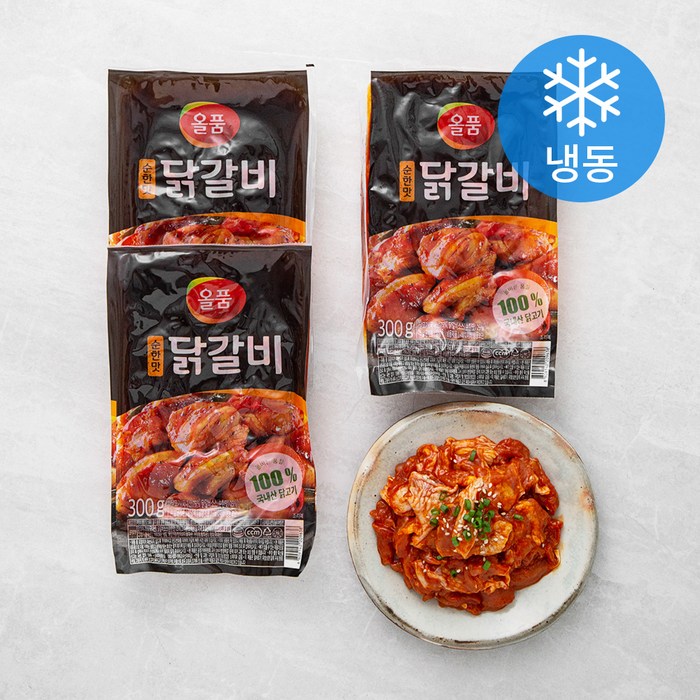 올품 닭갈비 순한맛 (냉동), 300g, 3개 대표 이미지 - 닭갈비 추천