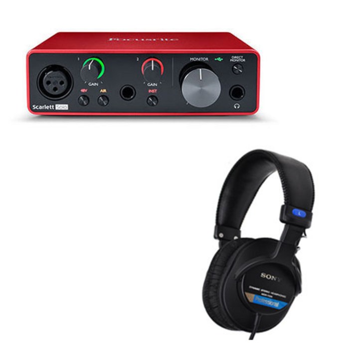 Focusrite Scarlett Solo 3rd Gen 모니터 헤드폰, MDR-7506 대표 이미지 - 포커스라이트 스칼렛 추천
