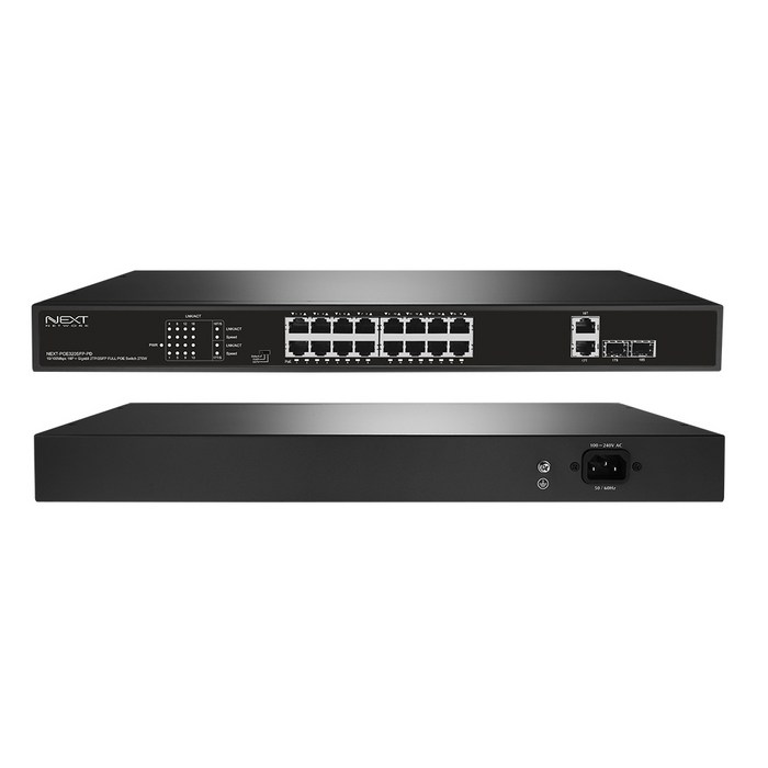 넥스트 기가비트 16포트 2SFP POE 스위칭허브 270W, NEXT-POE320SFP-PD 대표 이미지 - 스위칭허브 추천