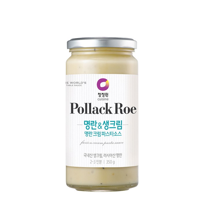 청정원 명란크림 파스타소스, 350g, 1개 대표 이미지 - 크림 파스타 추천