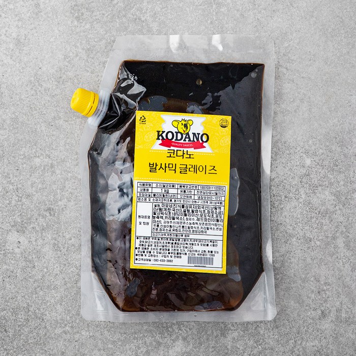 코다노 발사믹 글레이즈, 1kg, 1개 대표 이미지 - 코다노 소스 추천