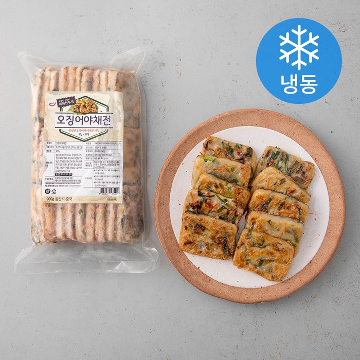 세미원 오징어야채전 (냉동), 900g, 1개 대표 이미지 - 녹두전 추천