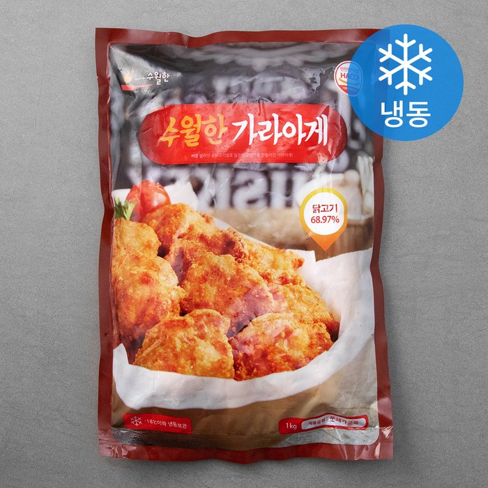 수월한 가라아게 (냉동), 1kg, 1개 대표 이미지 - 순살 치킨 추천