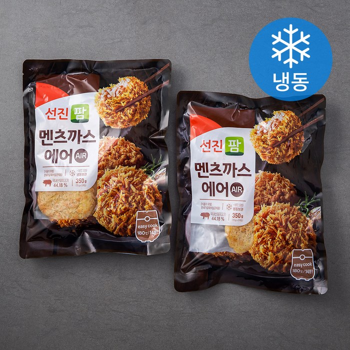 선진팜 멘츠까스 에어 (냉동), 350g, 2개 대표 이미지 - 통등심 돈까스 추천