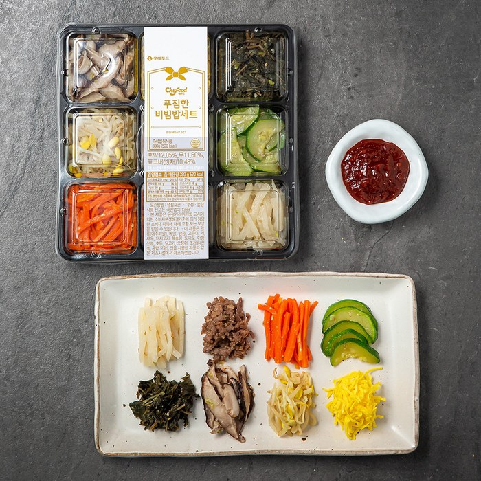 쉐푸드 비빔밥 세트, 380g, 1개 대표 이미지 - 저녁 반찬 추천