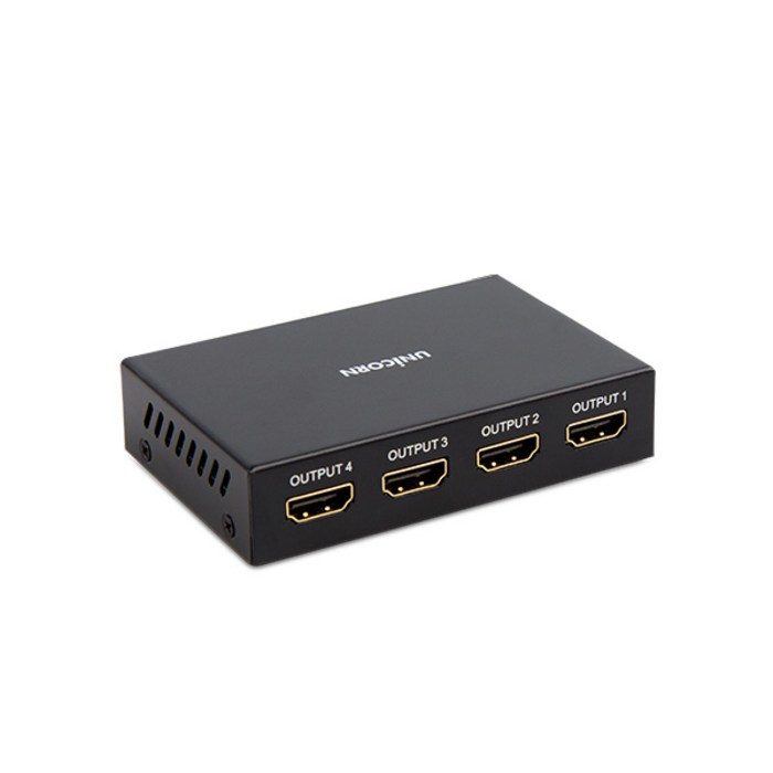 유니콘 4포트 HDMI 분배기 ST-400HD, 혼합색상, 1개 대표 이미지 - HDMI 분배기 추천