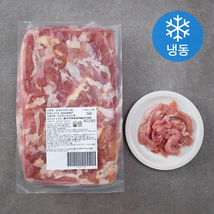 동해식품 브라질산 닭정육 세절 (냉동), 2kg(1 × 5 cm), 1개 대표 이미지 - 닭 목살 추천