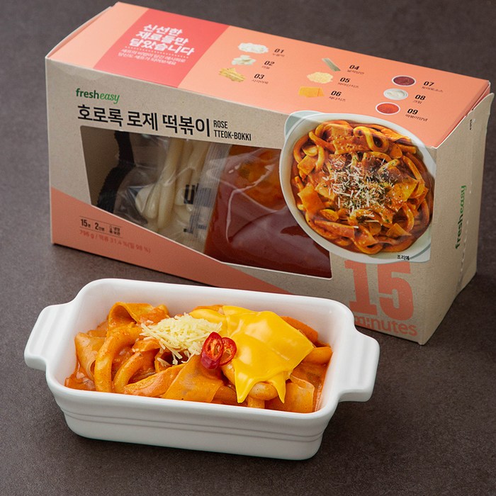 로켓프레시] 프레시지 호로록 로제 떡볶이, 796g, 1개 대표 이미지 - 로제 떡볶이 추천
