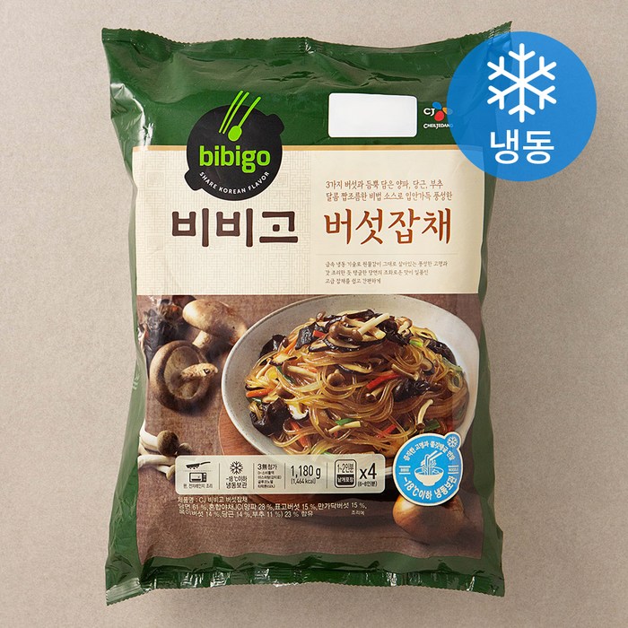 비비고 버섯잡채 4인분 (냉동), 1180g, 1개 대표 이미지 - 깐풍기 추천