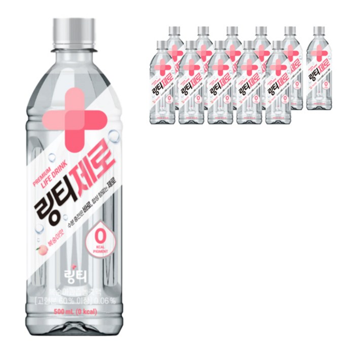 링티 제로 복숭아맛, 500ml, 12개 대표 이미지 - 이온음료 추천