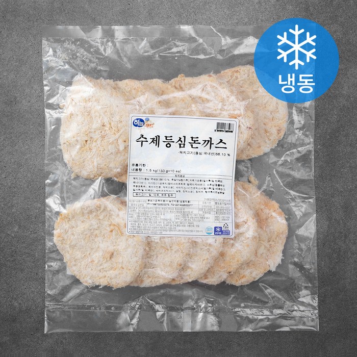 하늘푸드 수제등심돈까스 (냉동), 150g, 10개입 대표 이미지 - 한입 돈까스 추천