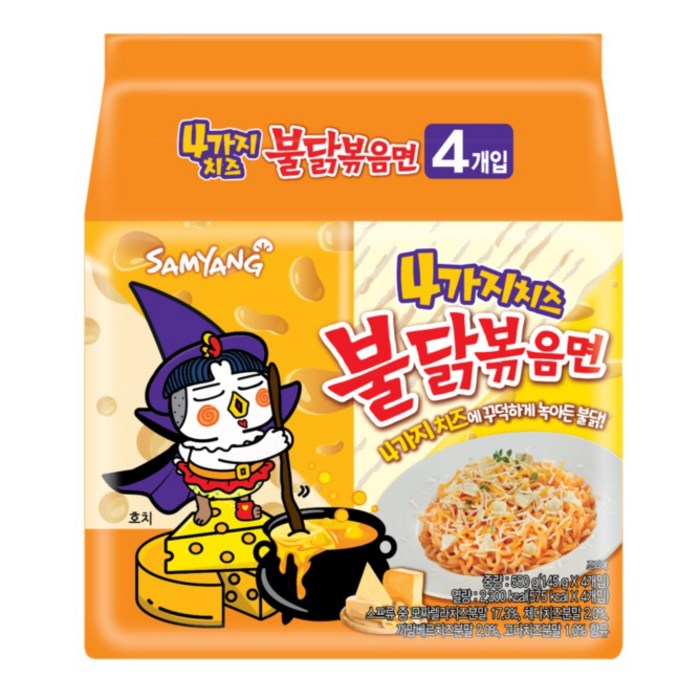 삼양 4가지 치즈 불닭볶음면 145g, 4개 대표 이미지 - 불닭볶음면 추천