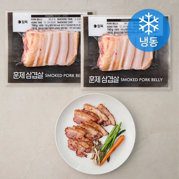 탐육 훈제삼겹살 2p (냉동), 300g, 1개 대표 이미지 - 월남쌈 추천