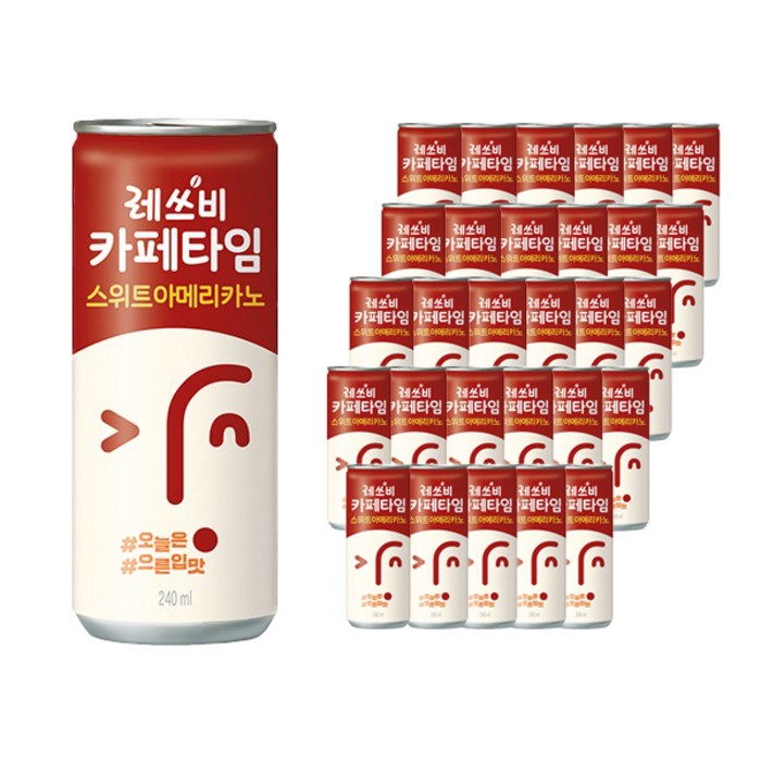 레쓰비 카페타임 스위트 아메리카노, 240ml, 30개 대표 이미지 - 스위트 아메리카노 추천