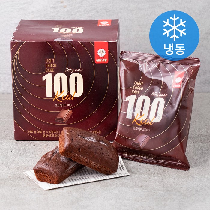 천일식품 초코케이크100 4봉지 (냉동), 240g, 1개 대표 이미지 - 초코크림빵 추천
