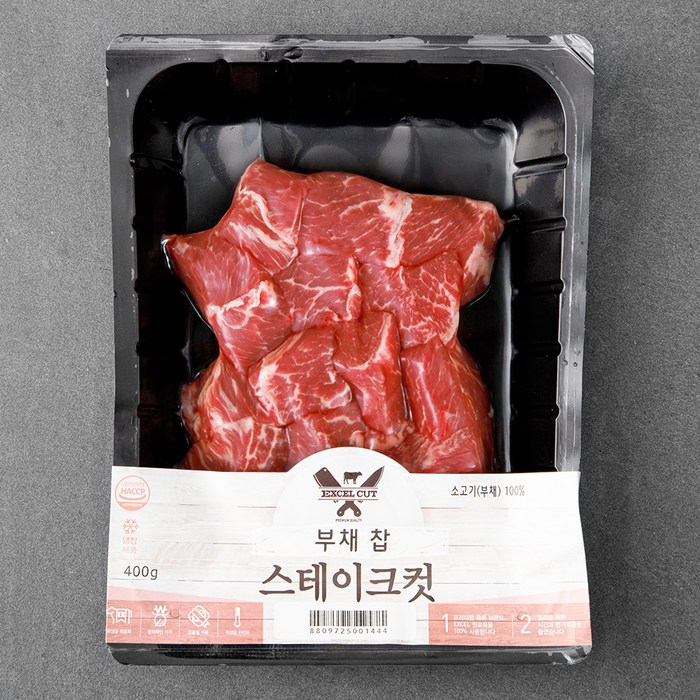 엑셀컷 미국산 부채 찹 스테이크 컷 (냉장), 400g, 1개 대표 이미지 - 찹스테이크 추천