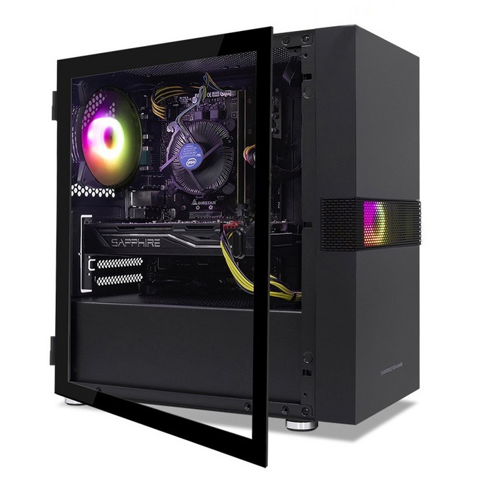 한성컴퓨터 게이밍 데스크탑 블랙 TFG MX5566R (라이젠5-5600X WIN미포함 RAM 16GB NVMe 256GB RX6600), 기본형 대표 이미지 - 한성 데스크탑 추천