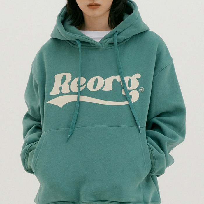 리올그 NOI REORG WAVY LOGO HOOD BERY 대표 이미지 - 리올그 후드 추천