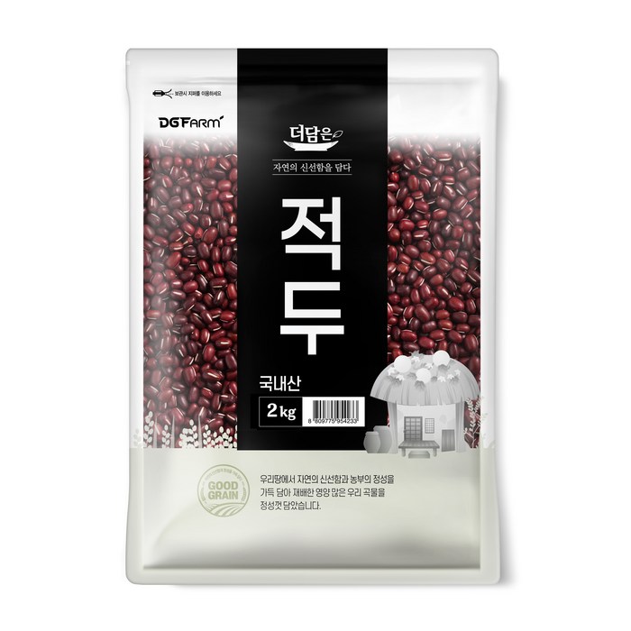 더담은 2022년산 햇곡 국산 적두, 2kg, 1개 대표 이미지 - 통단팥 추천