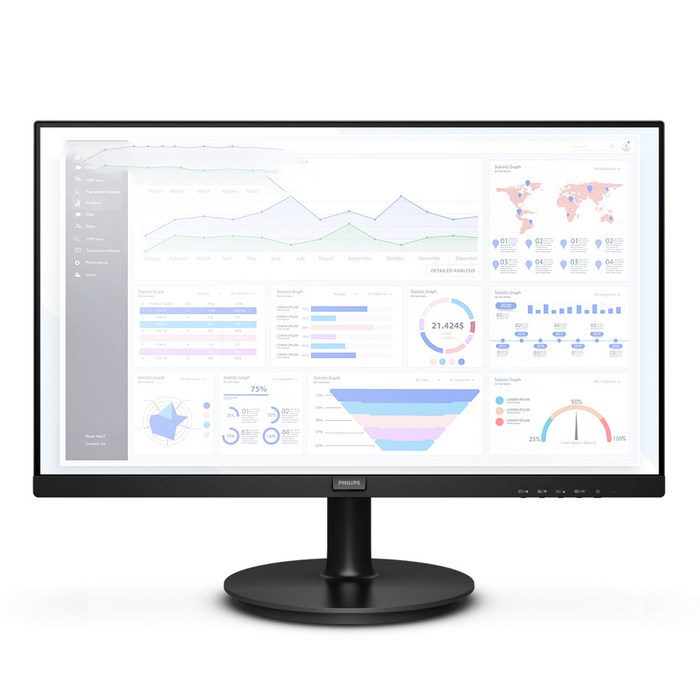 필립스 54.6cm FHD 프리싱크 75 DP 시력보호 무결점 모니터, 222V 대표 이미지 - 필립스 모니터 추천