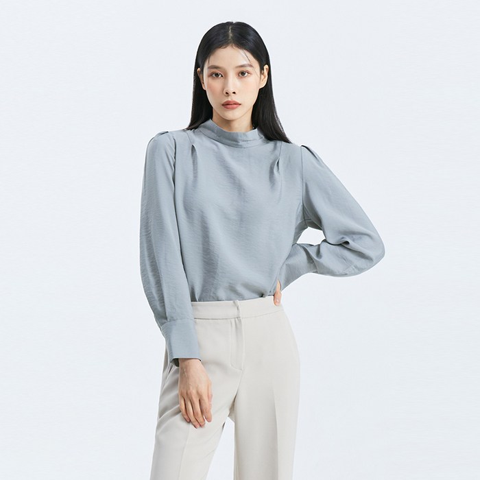 미쏘 밴드넥 백리본 디테일 블라우스 대표 이미지 - 미쏘 블라우스 추천