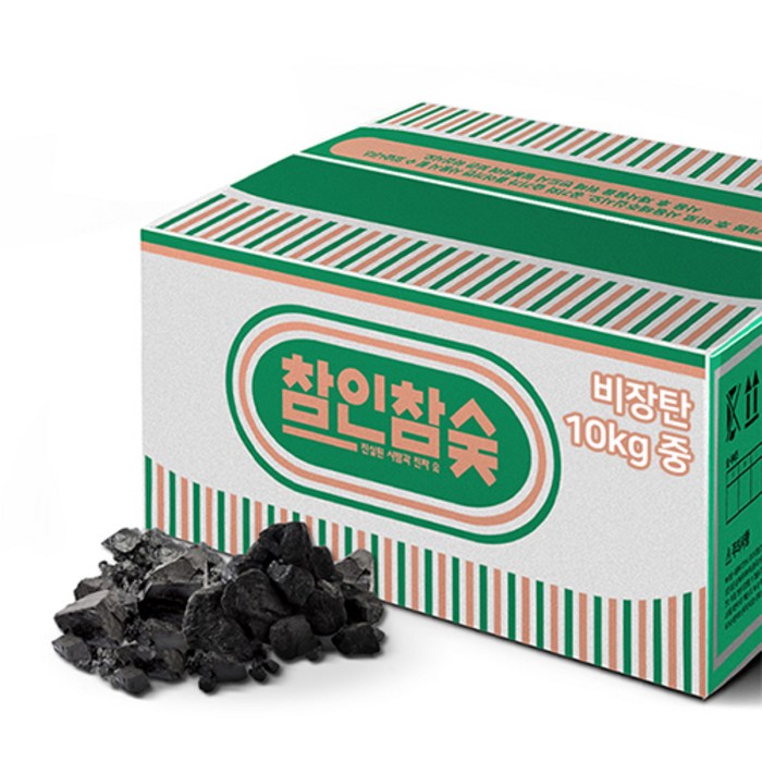 참인참숯 바베큐 캠핑장작 참숯 비장탄 중, 1개, 10kg 대표 이미지 - 비장탄 추천